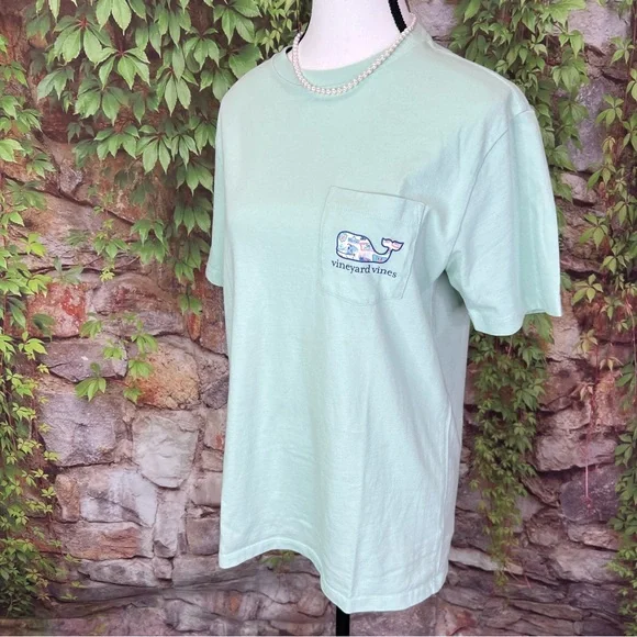 VINEYARD VINES Mint Green Graphic Tee, S AS-IS - Picture 3 of 11
